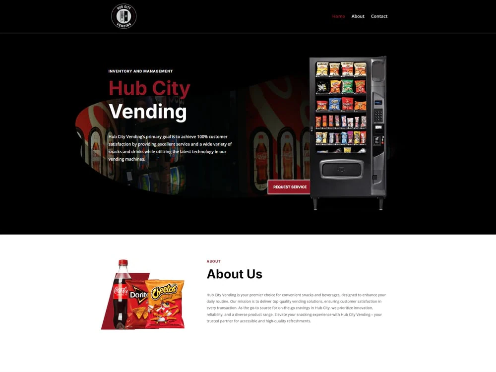 Hub City Vending — Website designed and built by Digital DP